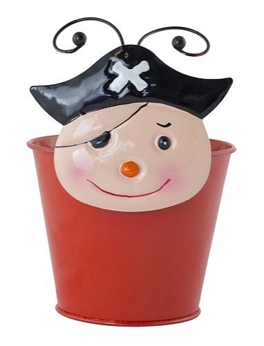 Fargro Wobblehead Pirate Novelty Plant Pot For Kids - 11cm