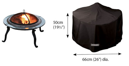 Bosmere Premium Polyester Small Round Firepit Cover Black