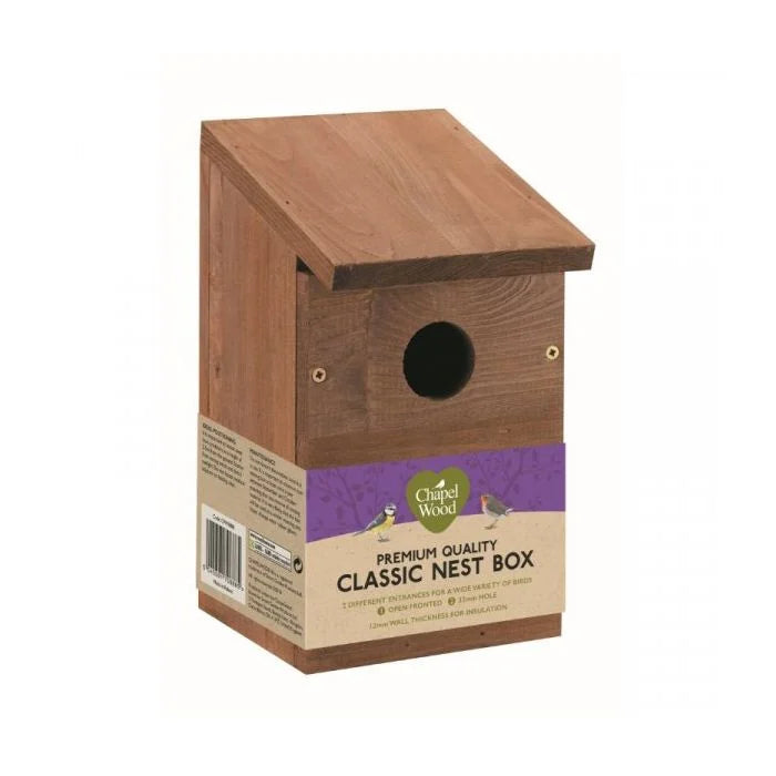 Chapel Wood Classic Wooden Garden Bird Nest Box
