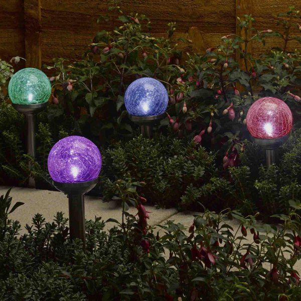 Colour Changing Solar Powered Garden Patio Stake Lights