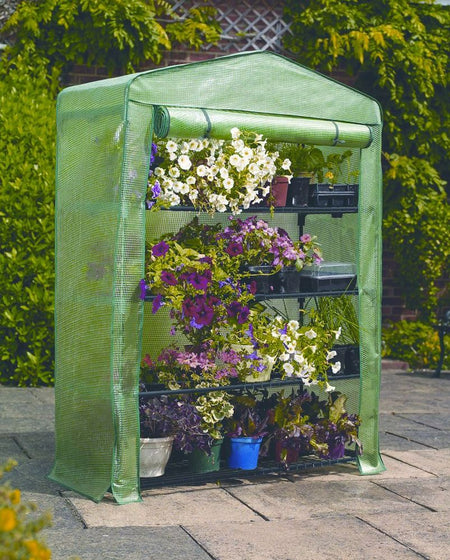 Gardman 4 Tier Extra Wide Mini Greenhouse Garden Growhouse