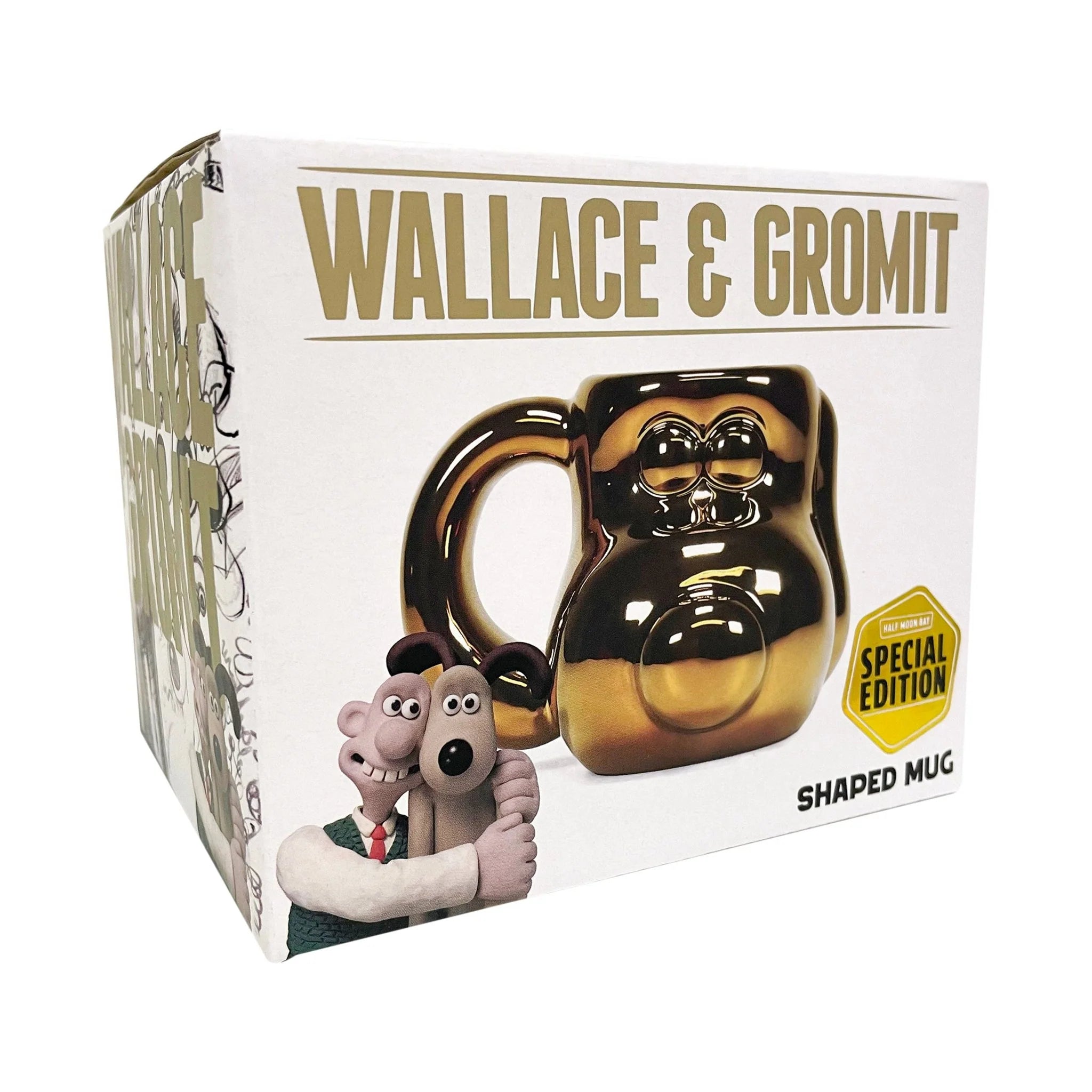 Golden Gromit Mug From Aardman Wallace Gromit Half Moon Bay Officially Licensed Range