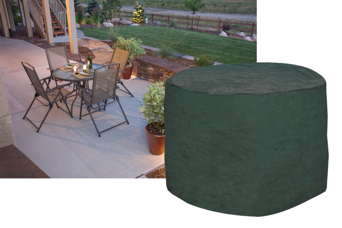 Outdoor Patio Furniture Set Cover 4 Seat Round Green