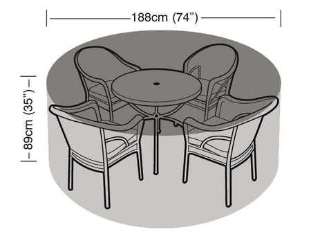 Premium Patio Outdoor Furniture Set Cover Black Round