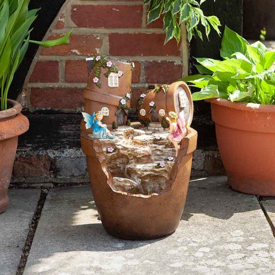 Smart Garden Solar Powered Fairy Pots Garden Water Feature Fountain