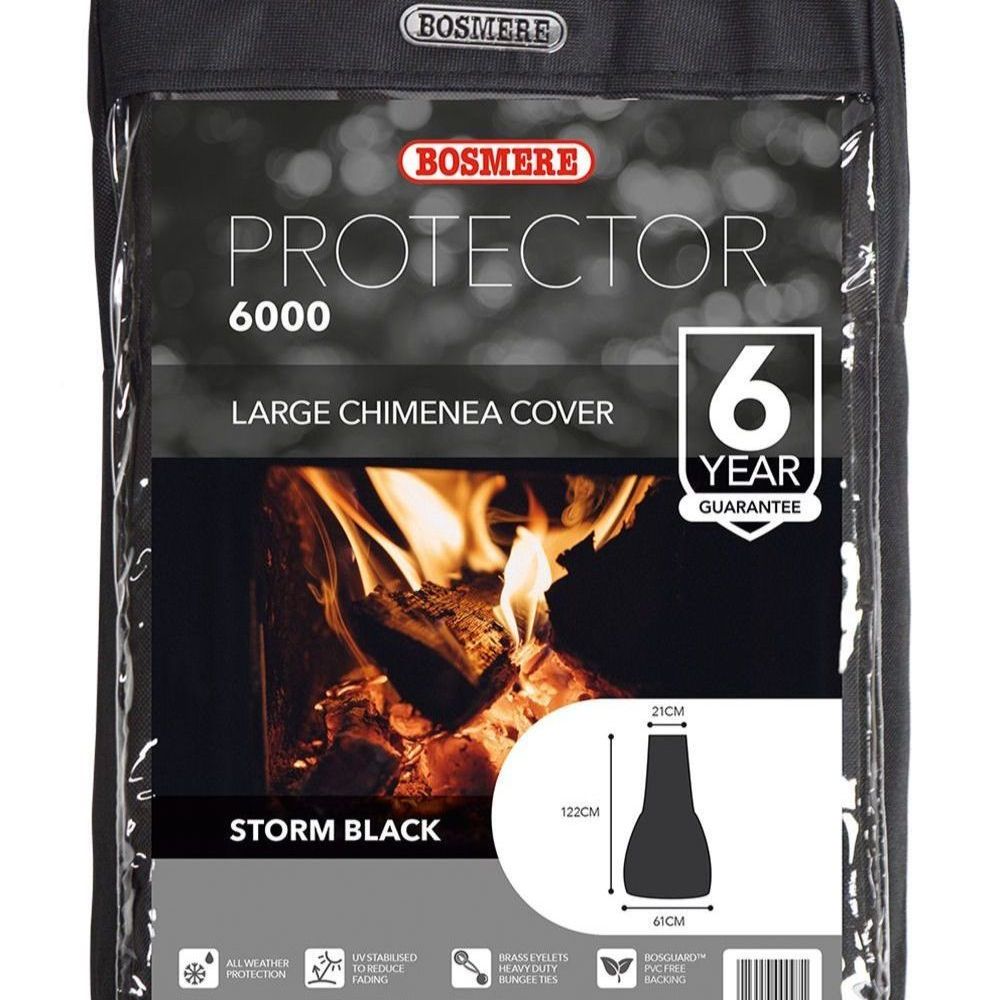 Bosmere Large Premium Protector 6000 Chimenea Cover - Storm Black Polyester D755