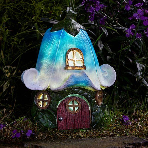 Smart Solar Bluebell Cottage Garden Solar Lighting Ornament